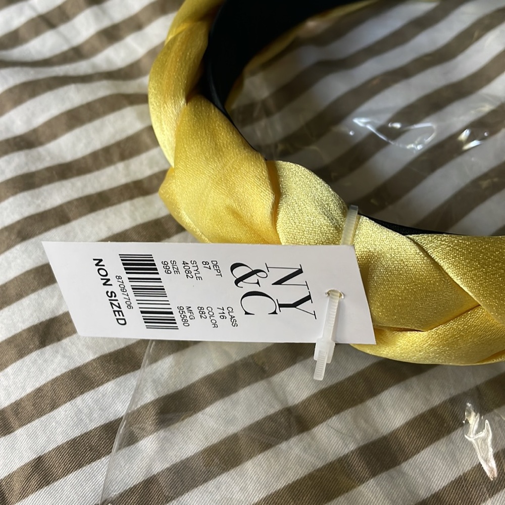 Light Yellow Braided Headband - Picture 5 of 5